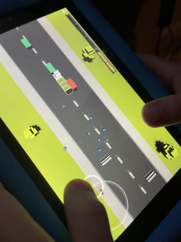 Buggy Bumpers running on a Kindle Fire tablet